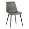 Armen Living Monte Contemporary Dining Chair in Gray Faux Leather with Black Metal Legs LCMOCHGREY - alternate 1